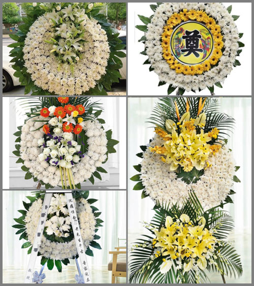 浙江省温州平阳县萧江镇江边萧村花圈速递